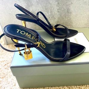 Tom ford padlock 85mm stiletto heel sandals